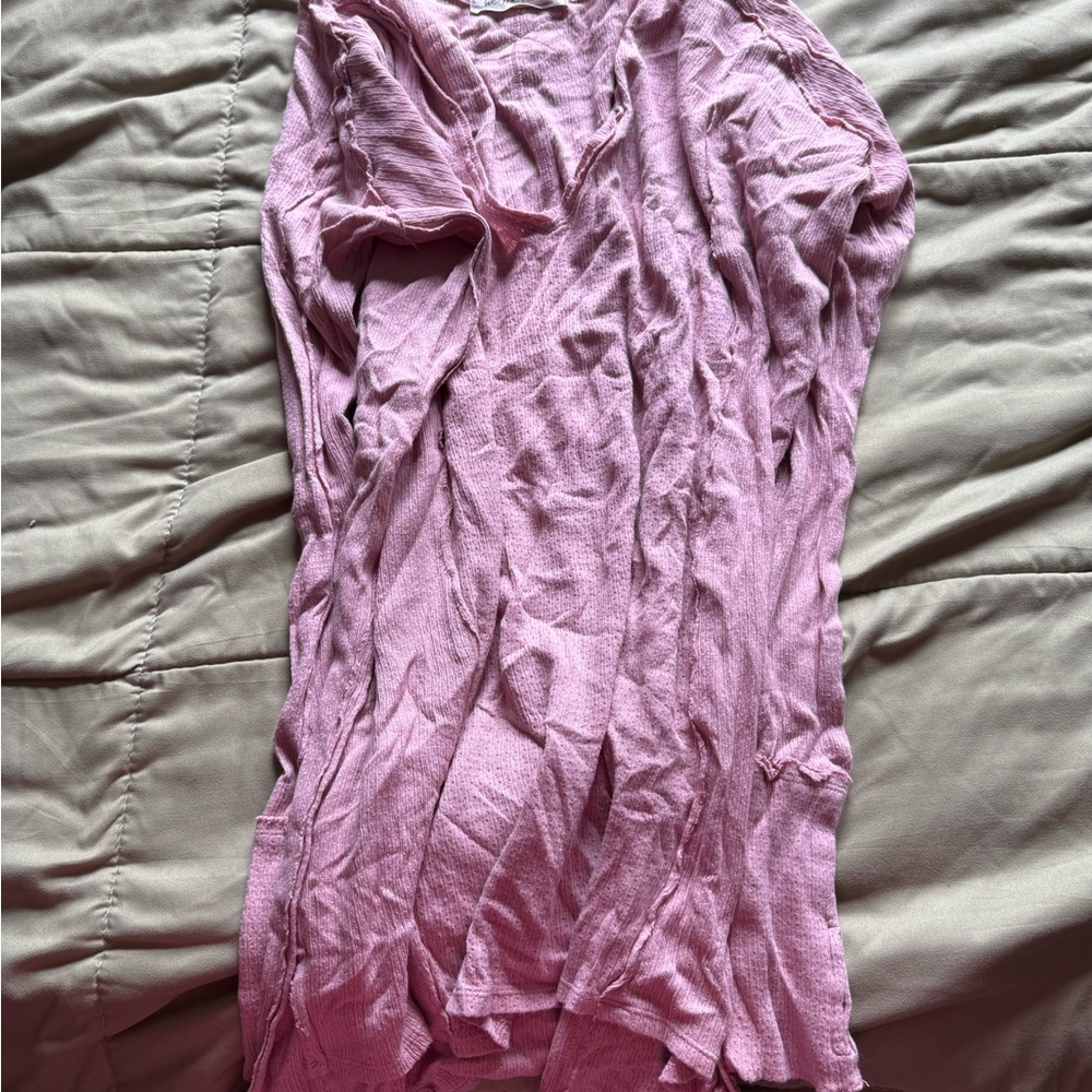 We The Free Light Pink Textured Top